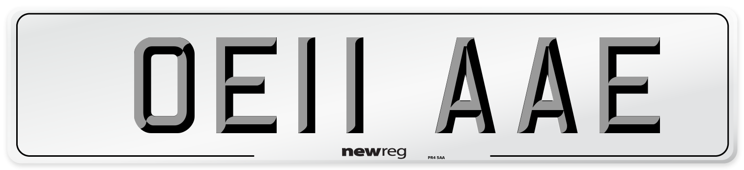 OE11 AAE Number Plate from New Reg
